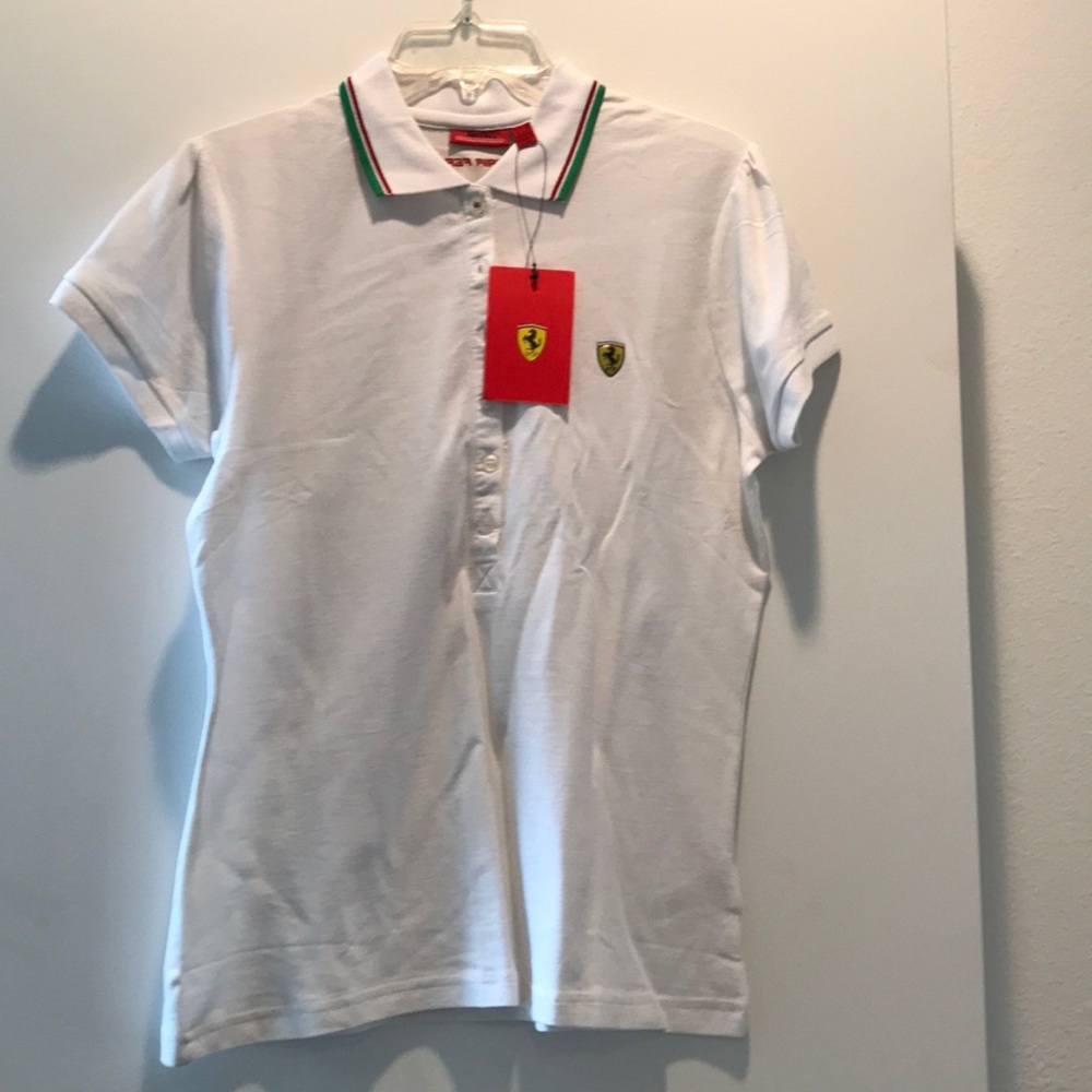 White Ferrari shirt